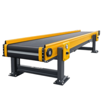 Conveyor belt system for efficient material handling isolated on transparent background cutout png