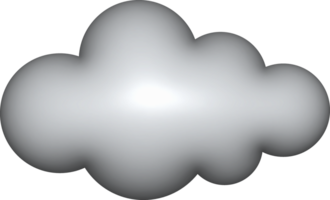 dark cloud shape 3d, cloud for icon, emoji cloud for message social png