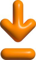3D upload files icon, save, load document buttons for emoji png