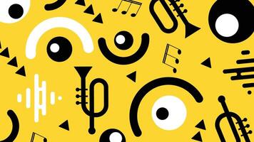 Jazz Instrument Graphic Design Background vector