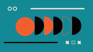Minimal Abstract Semi-Circles and Bold Background vector