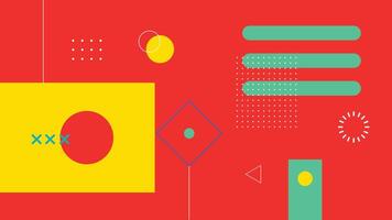 Geometric Shapes in Flat Design Background vector