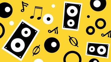 Audio Speaker Icons Background vector