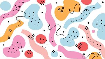 Abstract Circular Elements with Playful Color vector