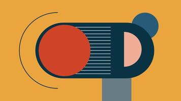 Modern Geometric Grid with Color Circles vector