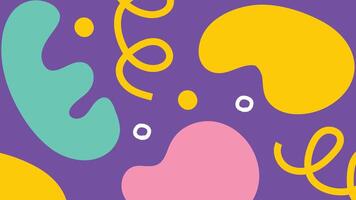 Playful Abstract Color Shape Art Background vector