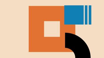 Geometric Abstract Artwork With Color Background vector