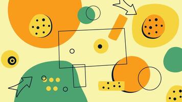 Playful Abstract Doodle Composition Background vector