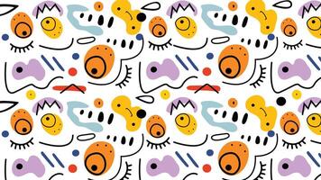 Cheerful Abstract Shapes Background vector