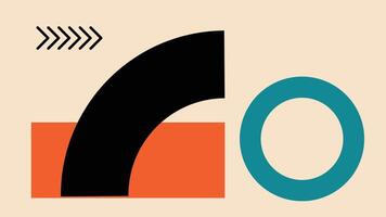 Minimal Abstract Design Arrows Beige Background vector