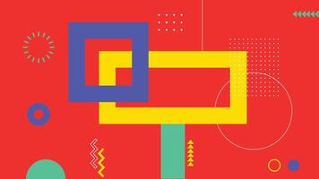 Bold Geometric Abstract Composition Background vector