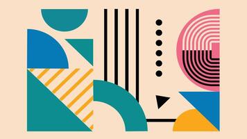 Playful Abstract Composition Triangles Background vector