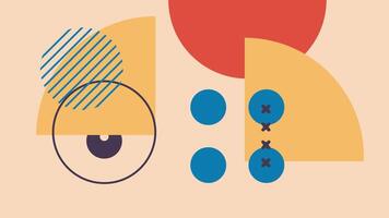 Abstract Geometric Design with Circular Quarter vector