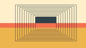 Concentric Square Lines on Retro Color vector