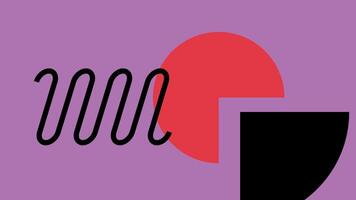 Modern Abstract Minimal Artwork with Bold Curves vector