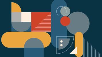 Half Circles and Striped Background vector
