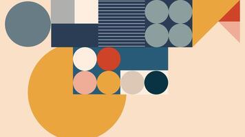 Abstract Bauhaus Geometric Background vector