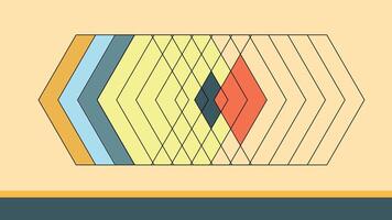 Layered Hexagon Structure With Vibrant Background vector