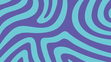 Cyan Wavy Lines on Purple Canvas Background vector