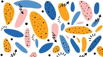 Colorful Abstract Forms Leaf Icons Background vector