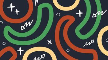 Playful Abstract Arrows and Color Loops Background vector