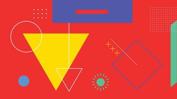 Vibrant Triangle Based Visual Layout Background vector
