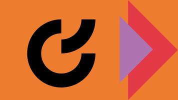 Creative Abstract Geometric Design with Bold vector