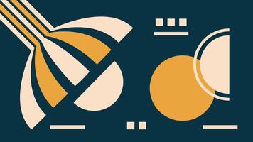 Retro Abstract Instrument Shapes on Dark vector