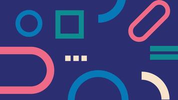 Playful Abstract Geometric Layout With Colorful vector