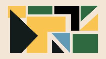 Color Block Composition in Abstract Grid vector