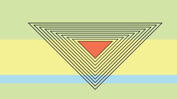 Inverted Concentric Triangles On Layered Green vector