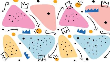Bold Color Blobs with Arrows Background vector