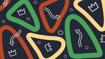 Colorful Abstract Shapes with Eyelash Background vector