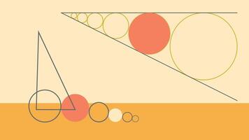 Geometric Art with Circles Minimal Abstract vector