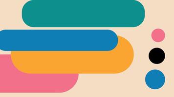Colorful Abstract Composition With Rounded vector