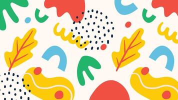 Abstract Botanical Playful Composition Background vector