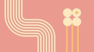 Modern Abstract Minimal Art with Curved Lines vector