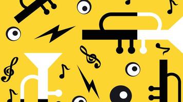 Modern Music Instruments Composition Background vector