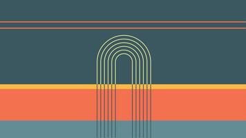 Retro Arch Illustration with Vertical Background vector