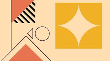 Minimal Abstract Geometric Art with Bold Shapes vector