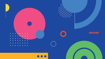 Dynamic Abstract Geometric with Bright Colors vector