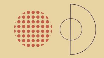 Modern Abstract Minimalist Design Dotted Circles vector
