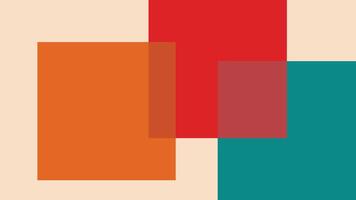 Abstract Composition Overlapping Squares in Retro vector