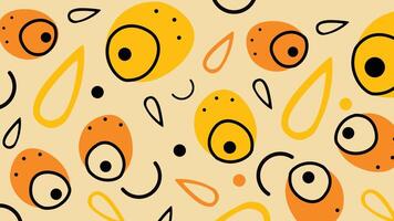 Teardrop Abstract Face Shapes Background vector