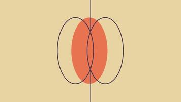 Minimal Abstract Geometric Design with Ellipses vector