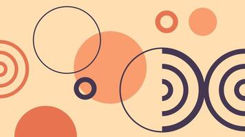 Minimal Abstract Geometric Artwork with Circles vector