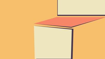 Minimal Geometric Artwork with Angular Blocks vector