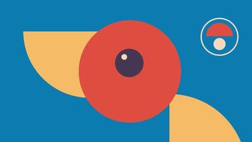 Bold Abstract Composition with Circle vector