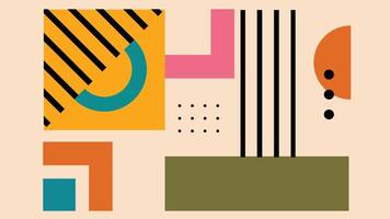 Playful Geometric Elements Background vector