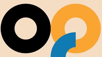 Minimal Abstract art With Bold Circular Background vector